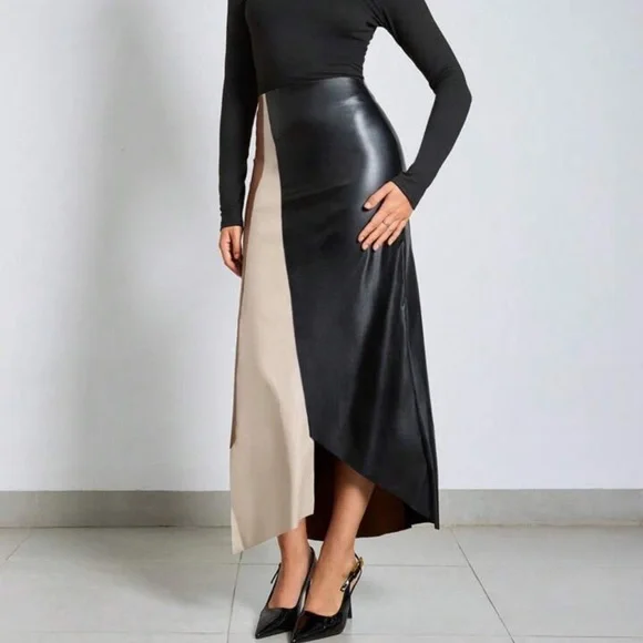 CLARA VERO Frenchy A-Line Skirt with Earthy Tones - Picture 4 of 12